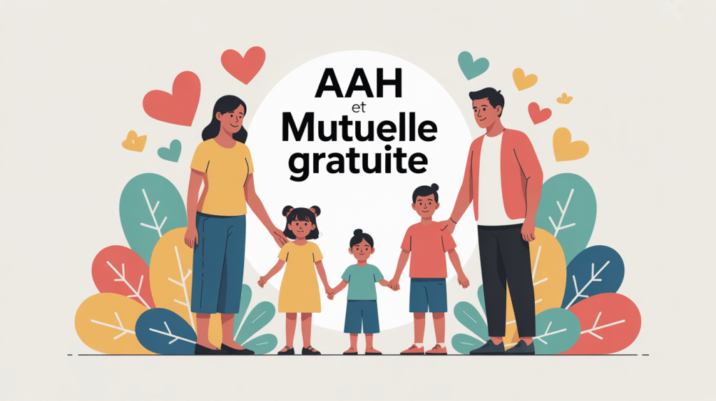 AAH et mutuelle gratuite famille illustration
