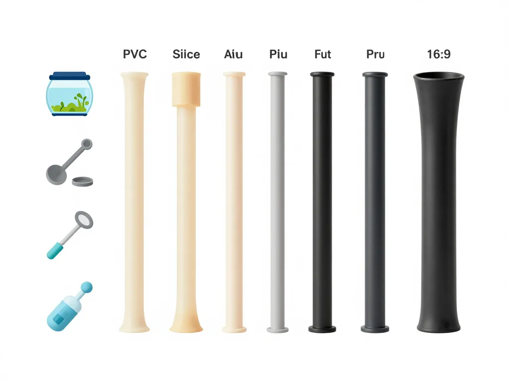 air tube pvc silicone polyuréthane pour aquarium médical