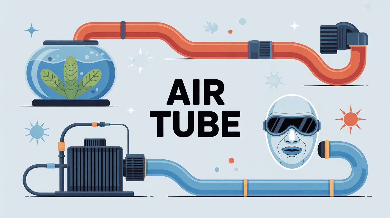 illustration air tube aquarium industriel médical