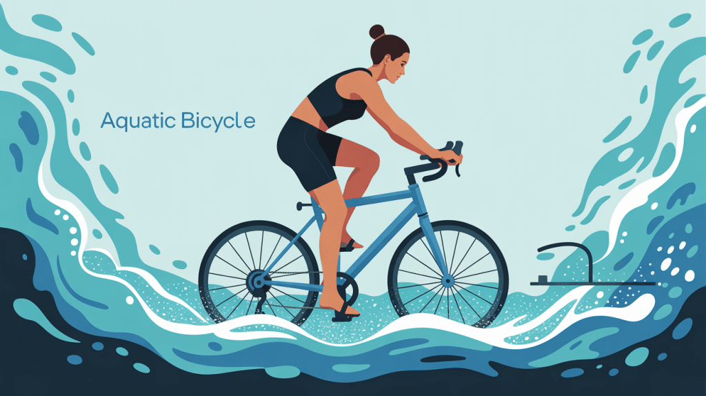 aquatic bicycle illustration remise en forme articulaire