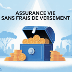 assurance vie sans frais de versement illustration moderne coffre-fort