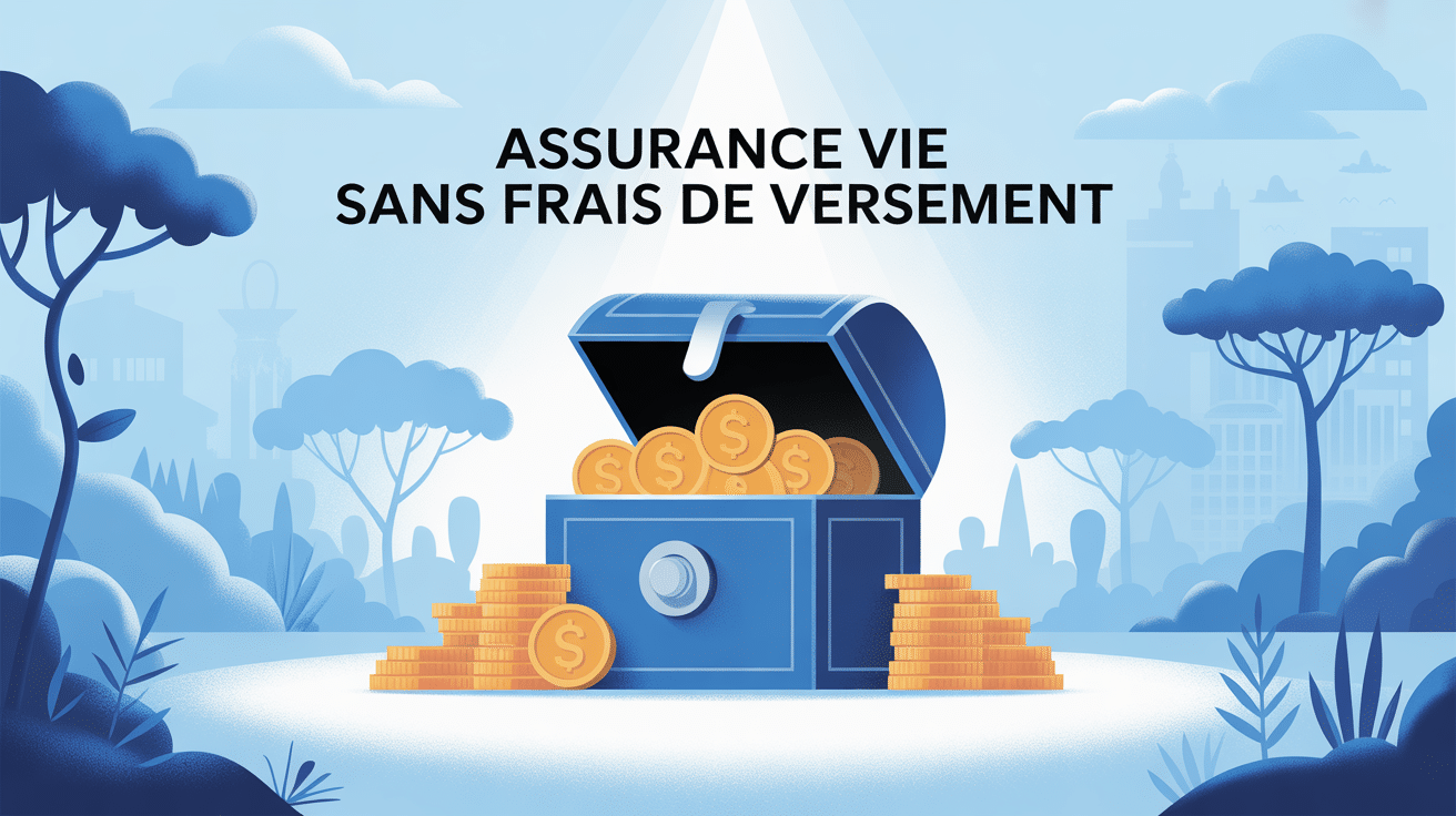 assurance vie sans frais de versement illustration moderne coffre-fort