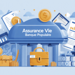 avis assurance vie banque populaire illustration vectorielle banque sécurisée
