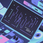 Illustration créative beta track 2017 moderne ambiance électronique