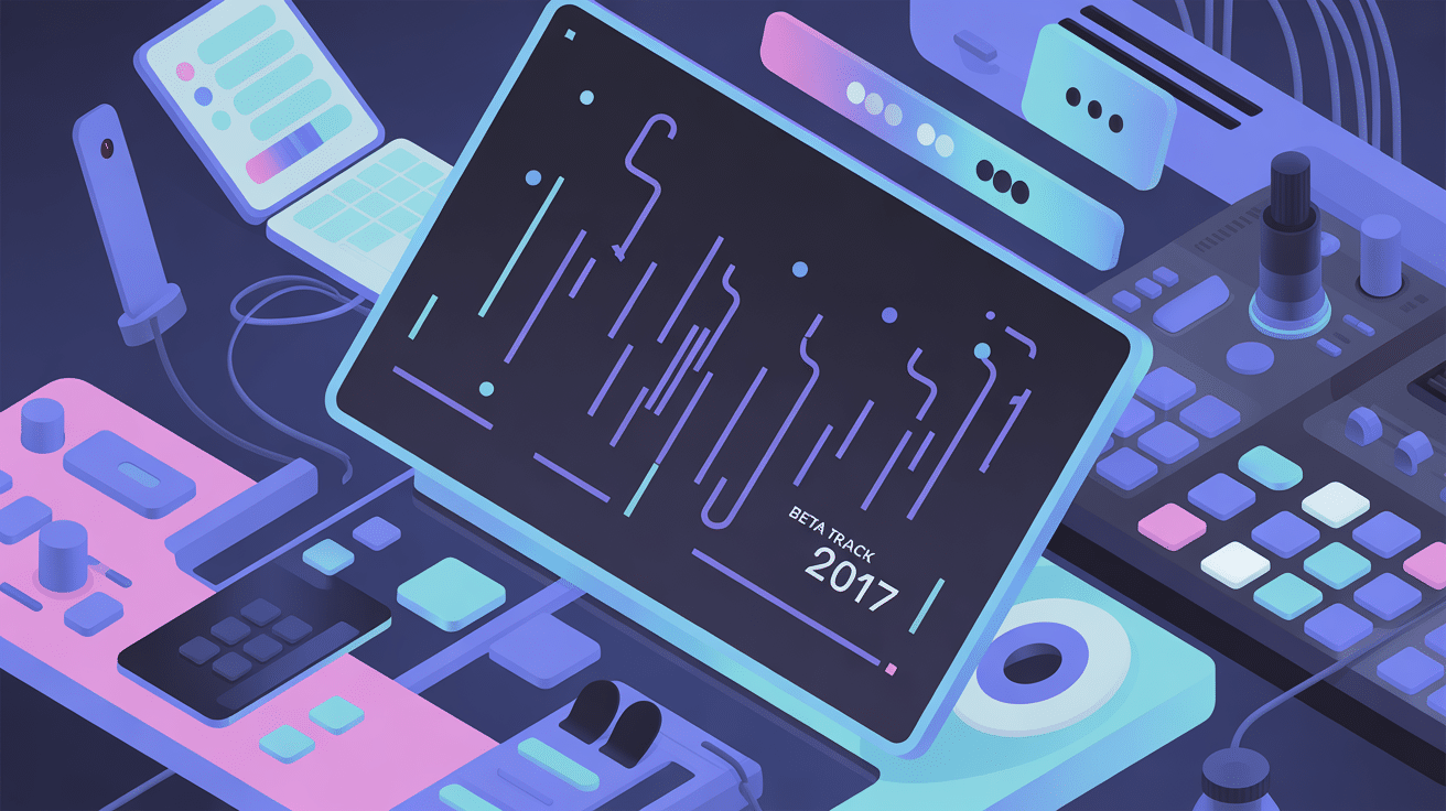 Illustration créative beta track 2017 moderne ambiance électronique