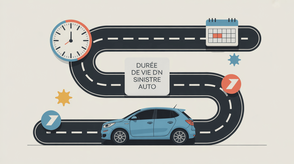 combien de temps reste un sinistre auto visuel explicatif France