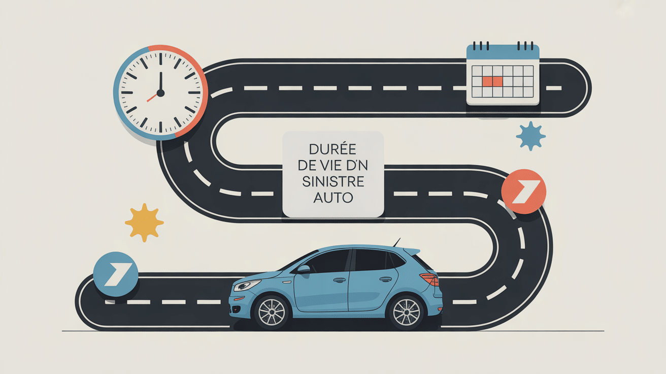 combien de temps reste un sinistre auto visuel explicatif France