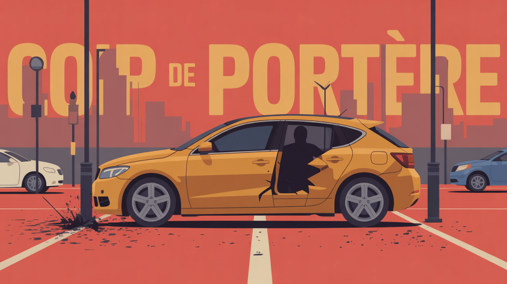 coup de portiere sur voiture garée parking