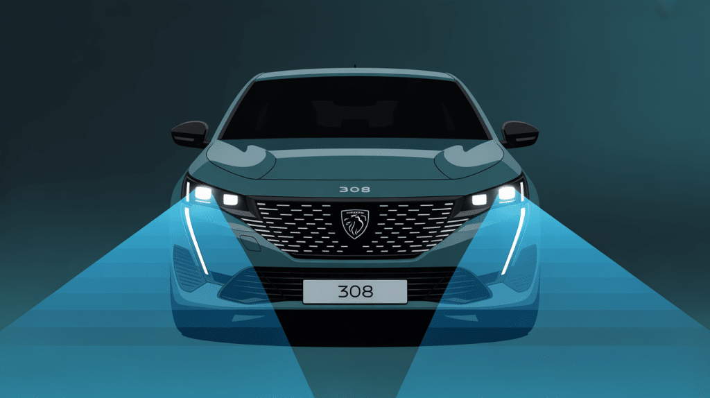 défaut réglage automatique des projecteurs 308 sur Peugeot 308 vue phares