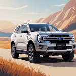 ford everest 2024 france suv 4x4 familial route vectorielle