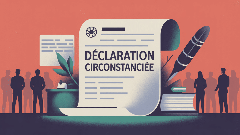 illustration vectorielle modèle déclaration circonstanciée gratuit