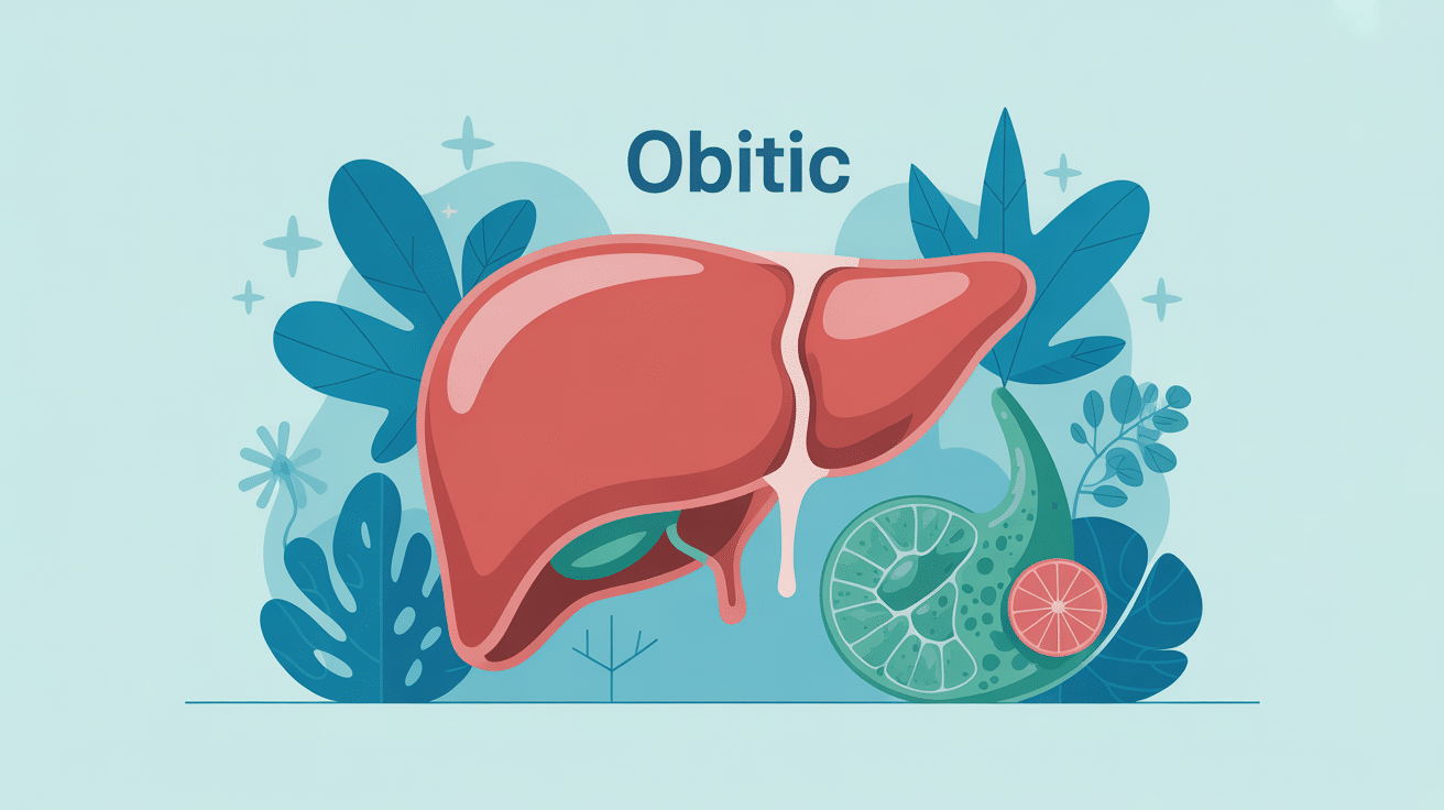 Illustration Obitic médicament pour maladie du foie