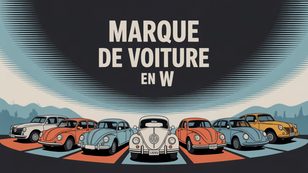 Panorama des marques de voiture en w en illustration vectorielle