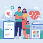 Illustration complémentaire santé Plansante famille carte Vitale