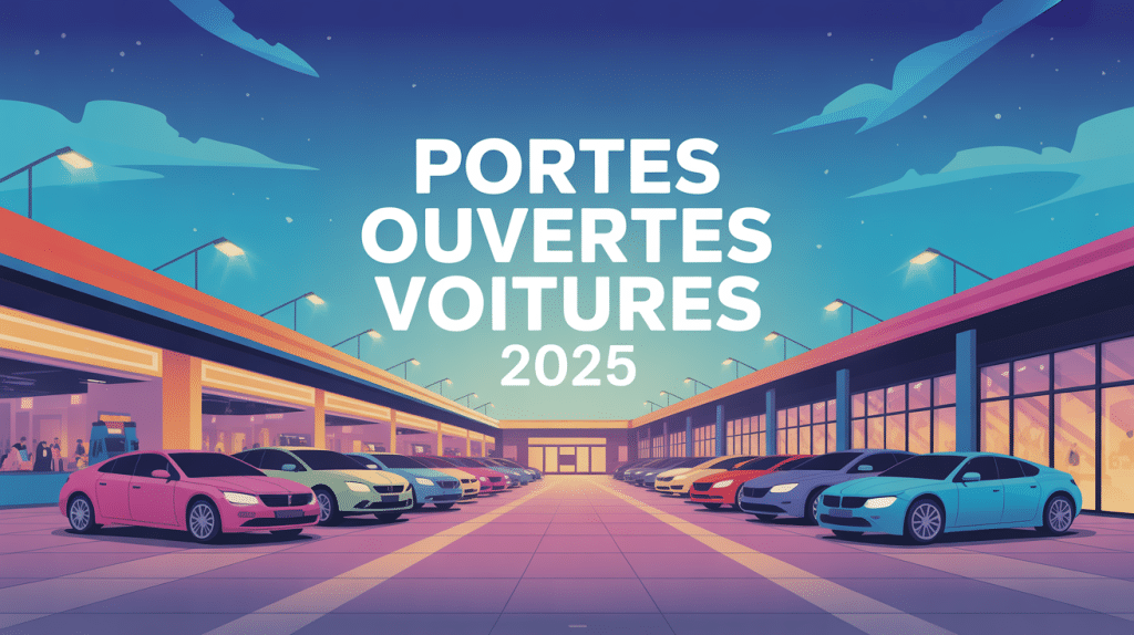 illustration portes ouvertes voitures ce week-end 2024 ambiance festive