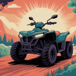 Quad blaster 200 sur chemin forestier tout-terrain