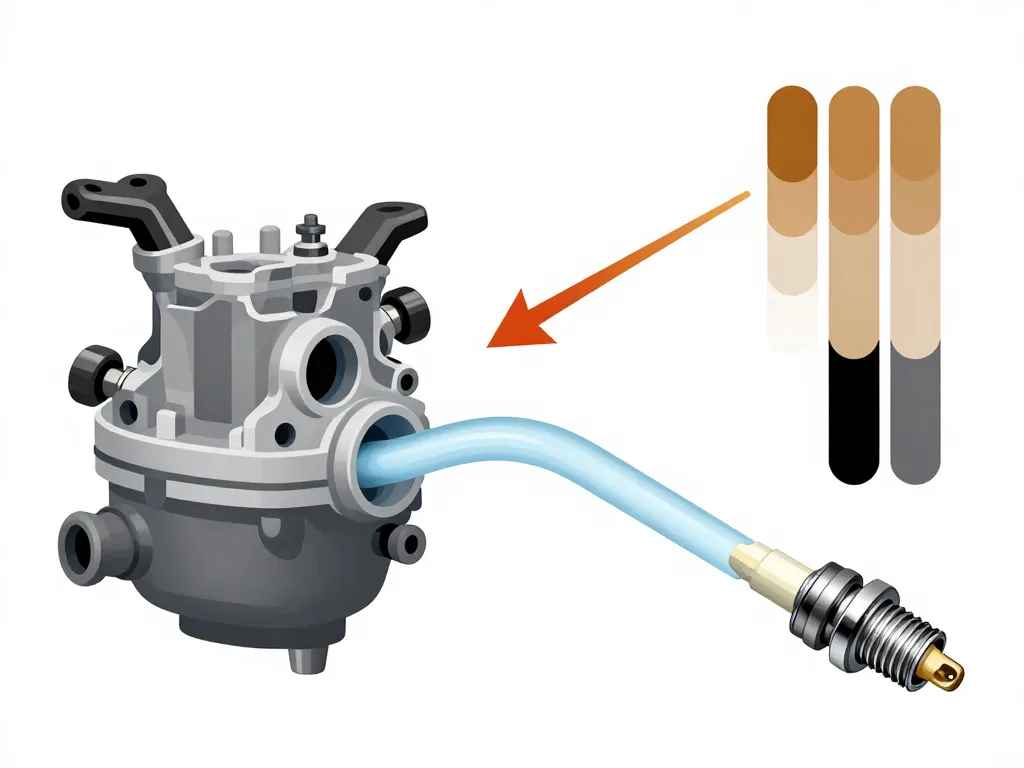 Schéma conceptuel réglage carbu couleur idéale bougie
