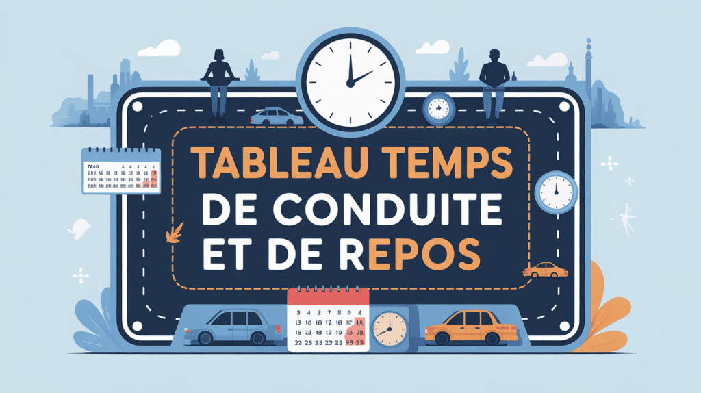 tableau : temps de conduite et de repos, illustration globale conducteurs routiers