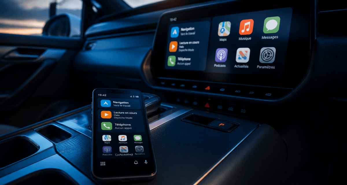 apple carplay android sur smartphone dans voiture