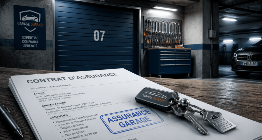 assurance pour location garage contrat et clés dans parking