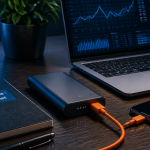 batterie externe comparatif 100 Wh sur bureau moderne