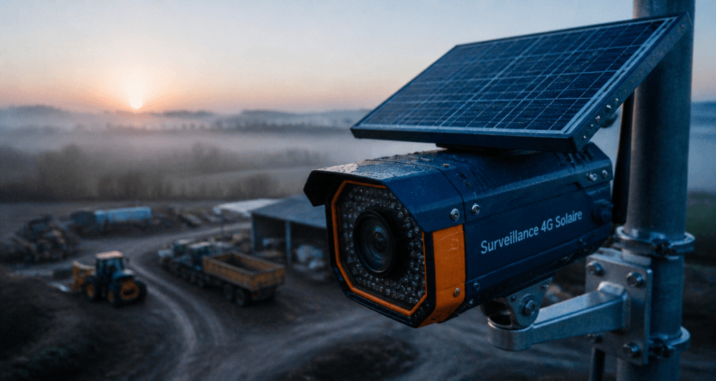 Caméra 4G solaire installée sur site isolé