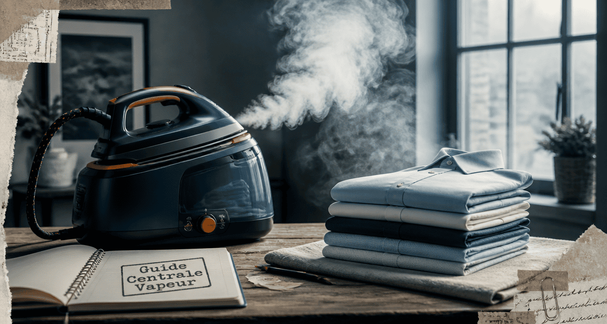centrale vapeur comparatif sur table avec chemises repassées