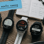 Comparatif montre running sur table avec données techniques