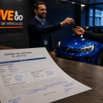 contrat de location de voiture signé en agence