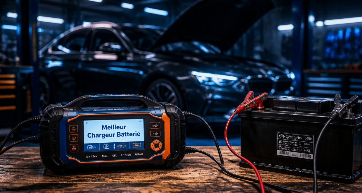 meilleur chargeur batterie voiture connecté en garage