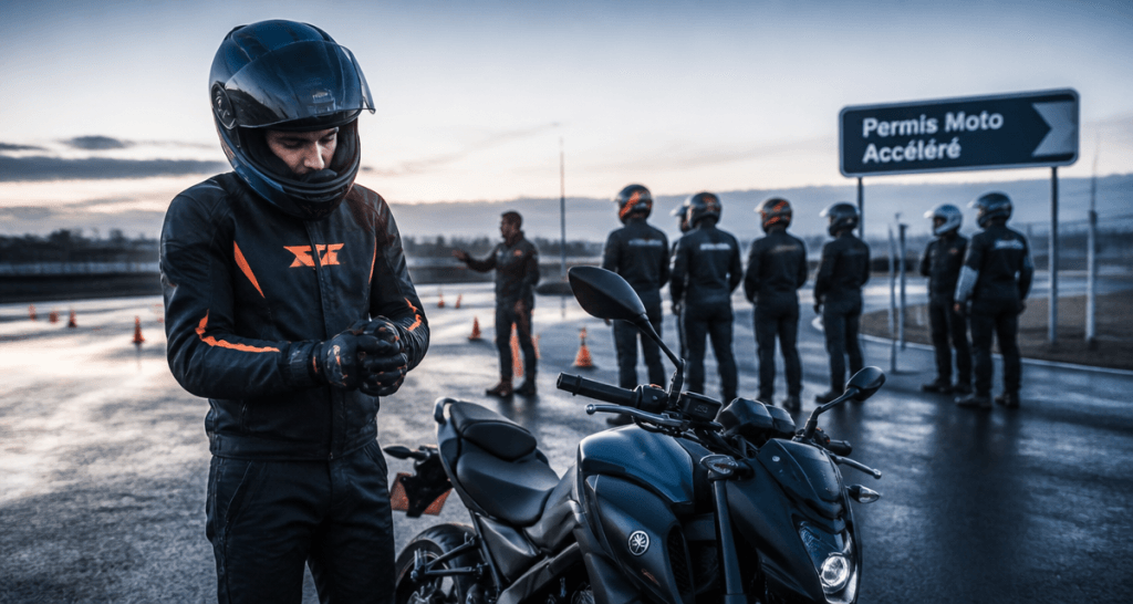 permis accéléré moto motard formation piste
