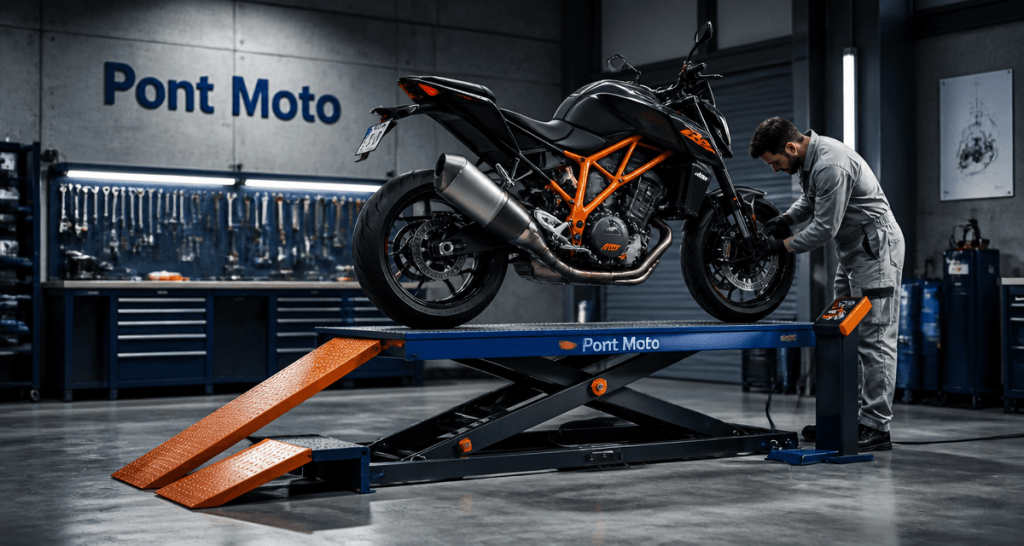 pont moto hydraulique charge atelier