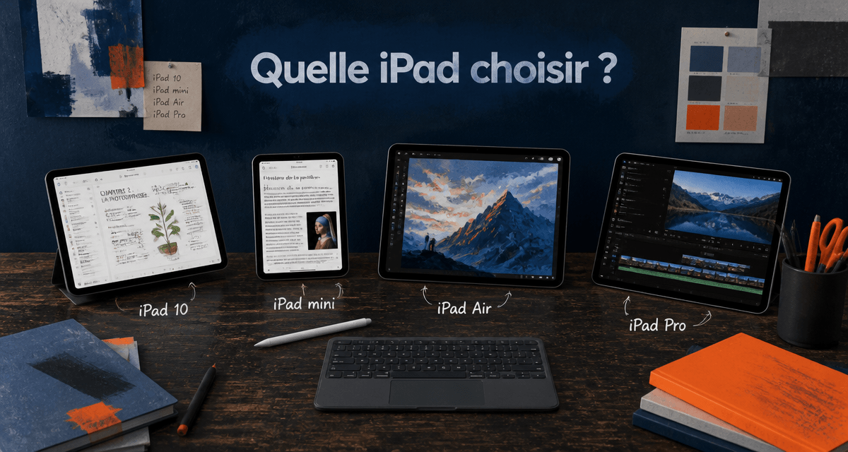 quelle ipad choisir quatre modèles sur table