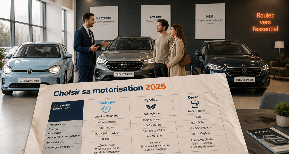 quelle motorisation choisir en 2025 comparatif voitures