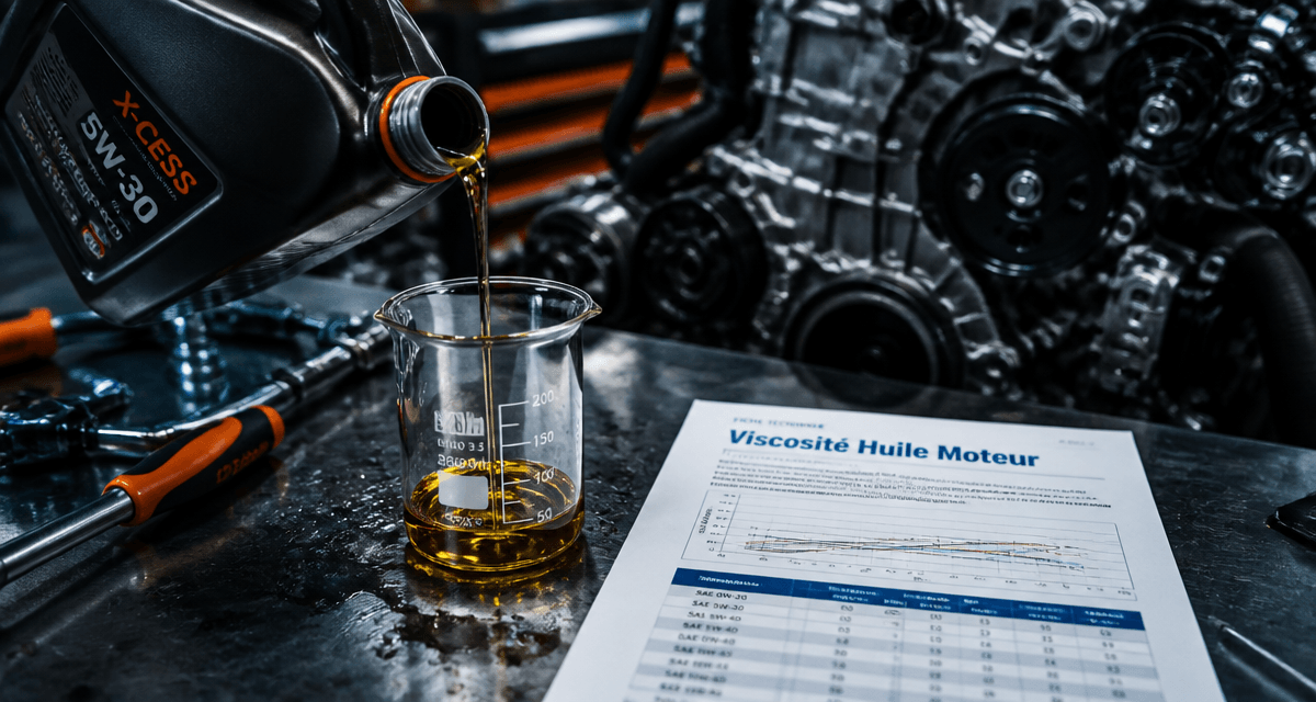 Viscosité huile moteur, test en atelier mécanique
