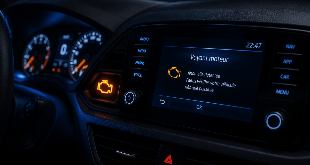 voyant moteur allumé mais pas de problème sur tableau de bord