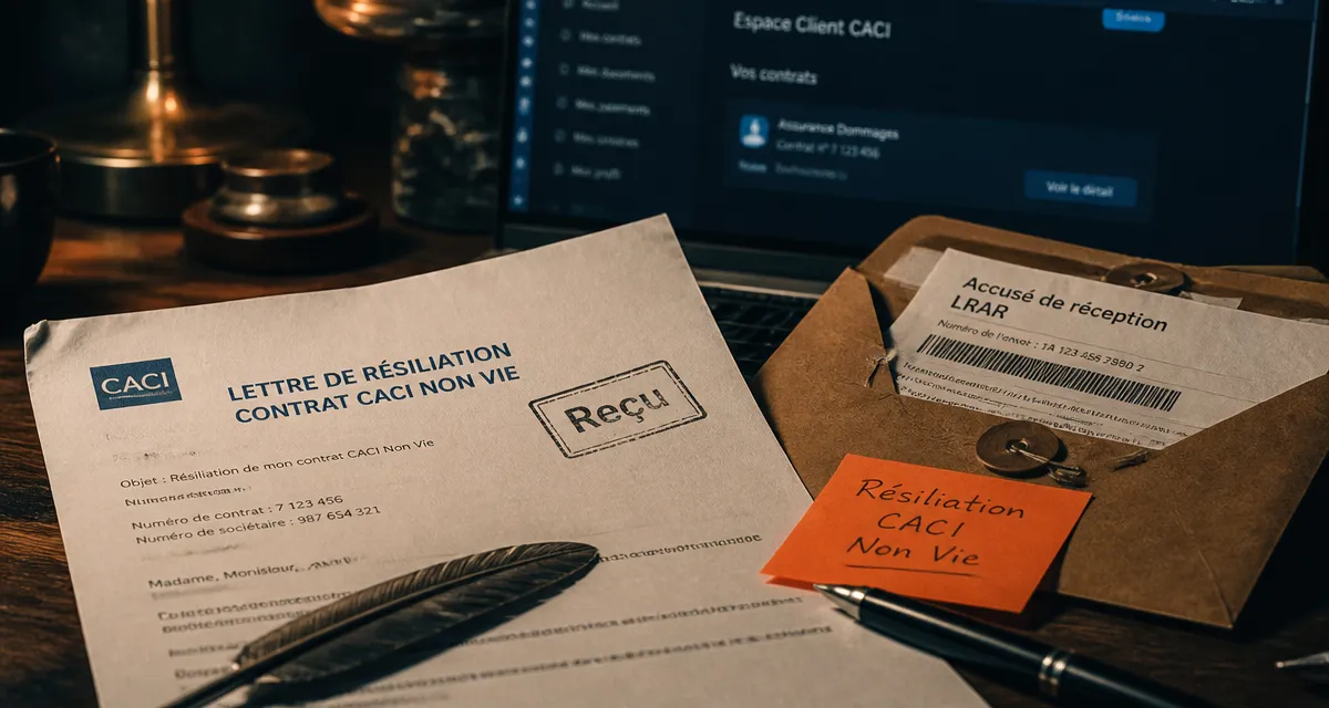 caci non vie résiliation : arrêt des prélèvements et LRAR