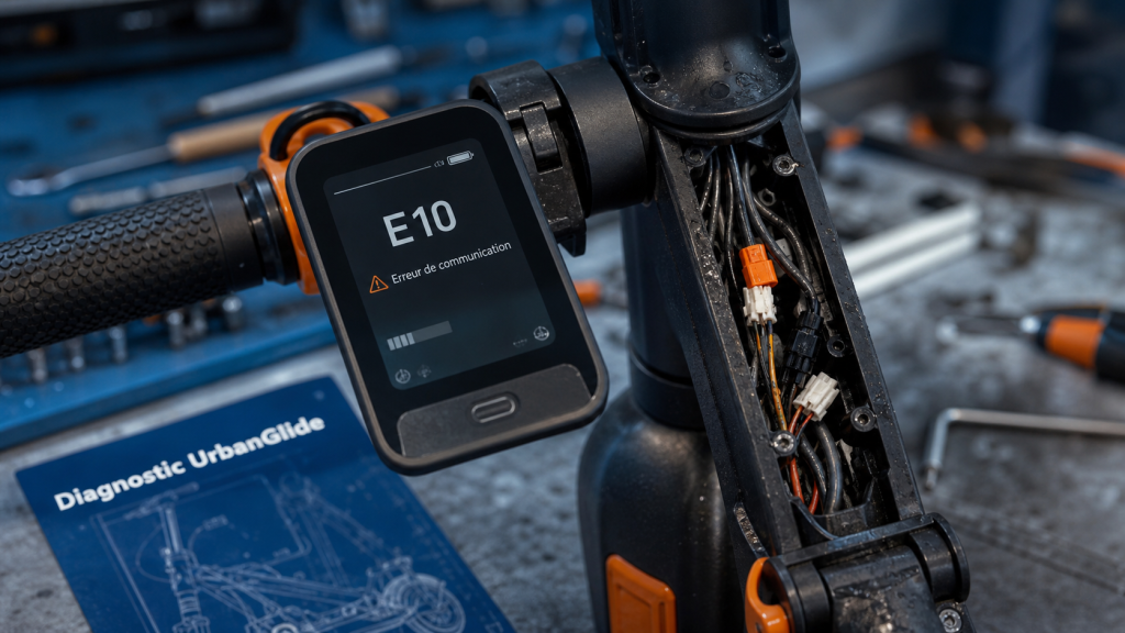 Liste code erreur urbanglide : diagnostic trottinette, écran E10