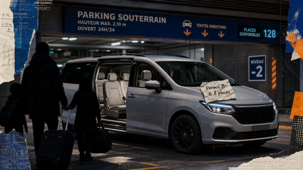 Voiture 8 places : modèle familial, grand coffre, 8 passagers