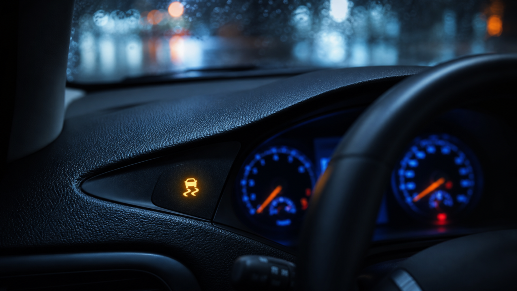 Voyant ESC voiture allumé sur tableau de bord, message de sécurité