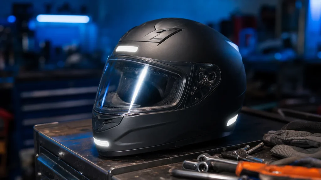 4 autocollants bande réfléchissante casque moto obligatoire, 18 cm²