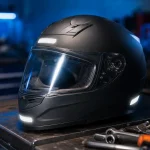 4 autocollants bande réfléchissante casque moto obligatoire, 18 cm²