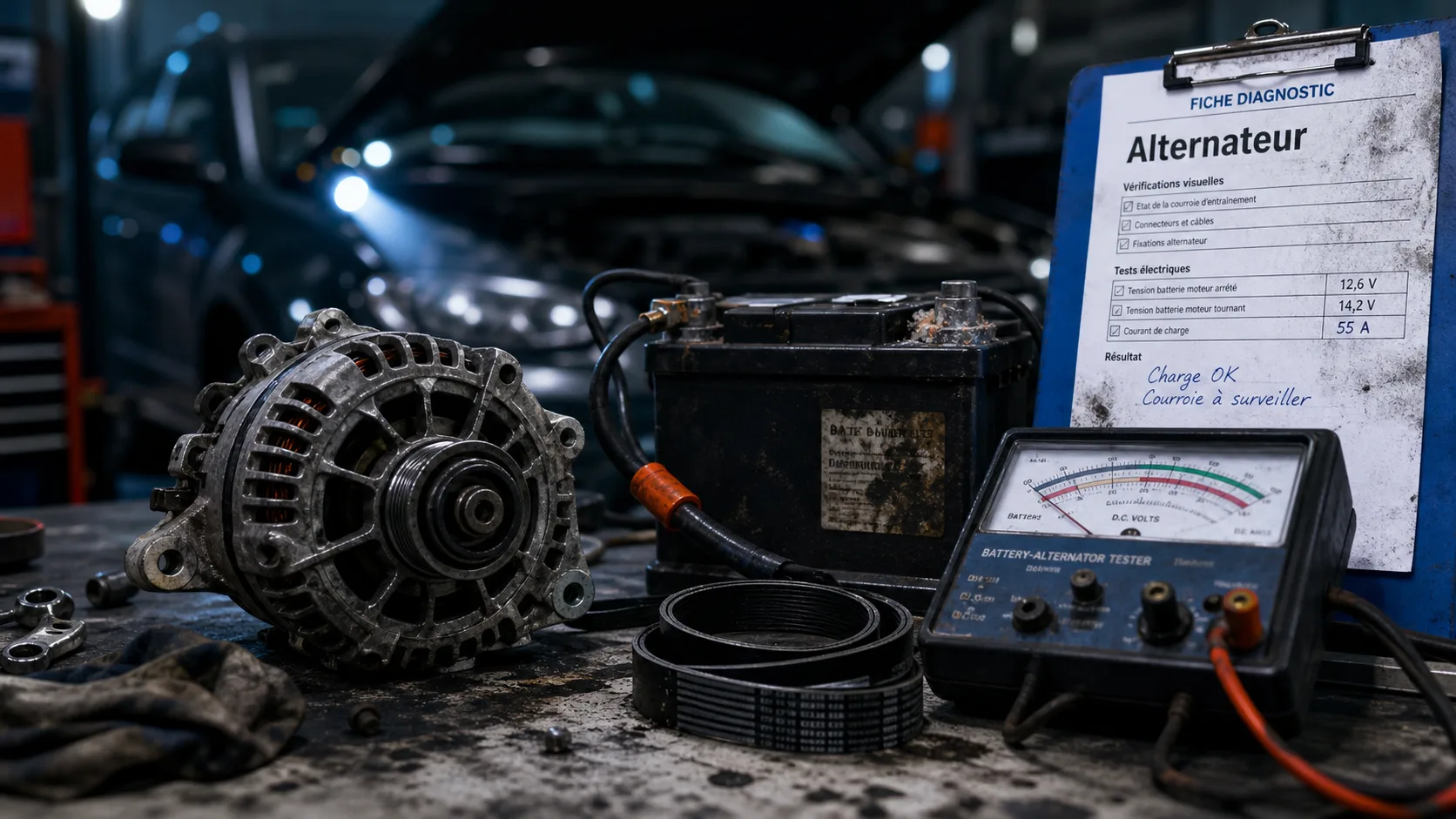 Carter cash alternateur : test avant remplacement