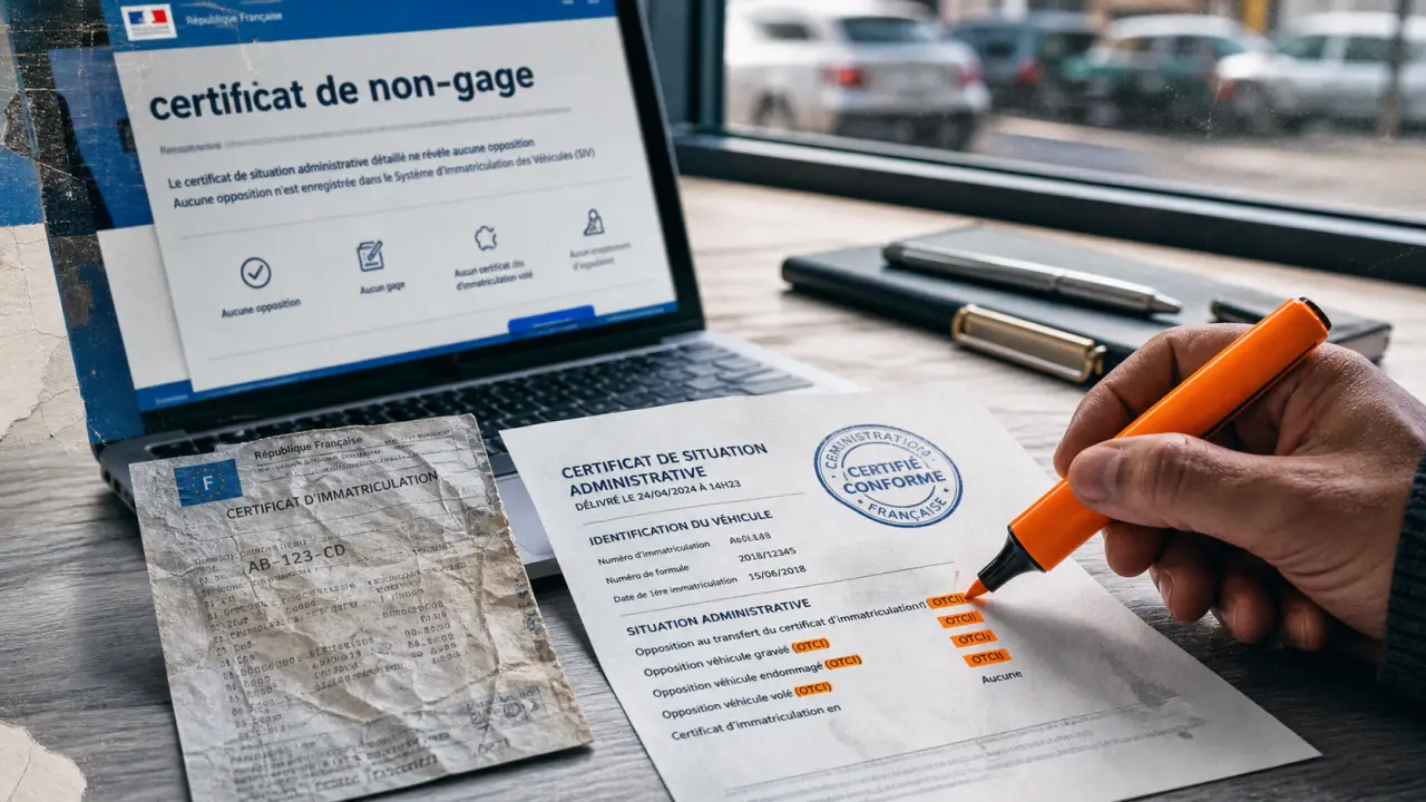 Comment savoir si ma voiture est gagée : certificat de situation administrative et mention OTCI