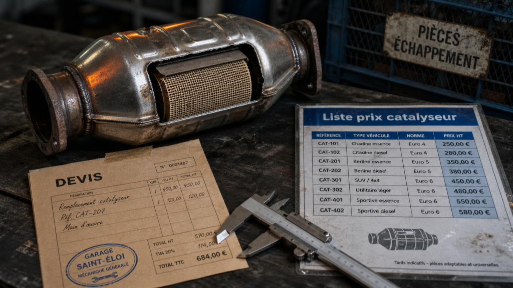 Liste prix catalyseur : estimation métaux précieux