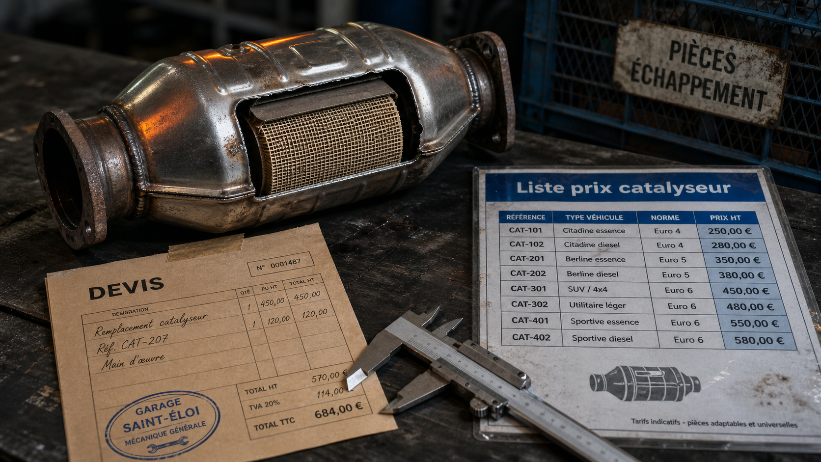 Liste prix catalyseur : estimation métaux précieux