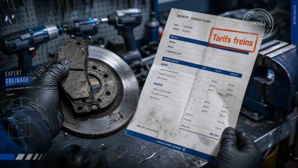 Prix changement plaquette de frein et disque chez Renault, devis atelier 99 à 424 €