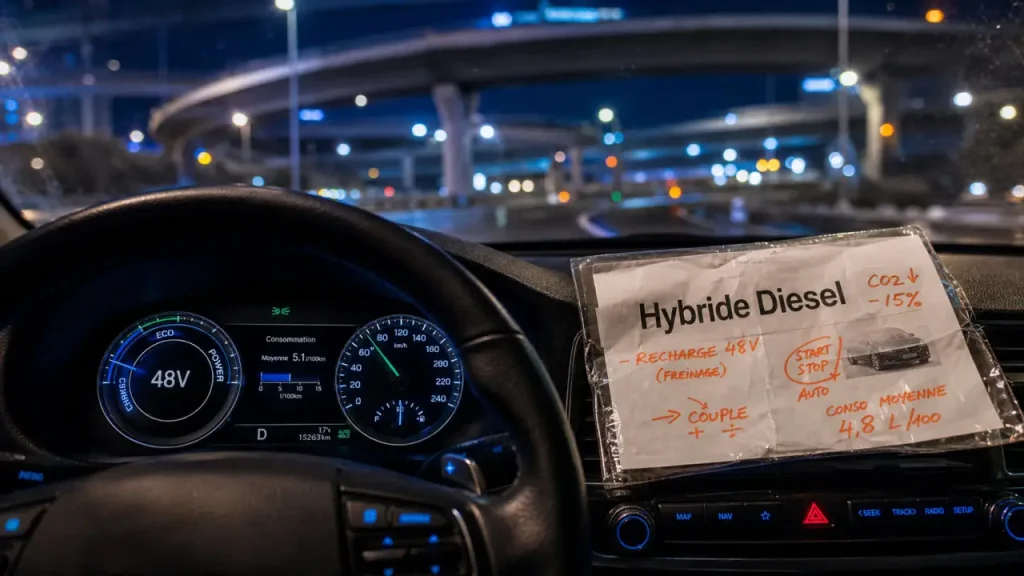 Quelle voiture hybride diesel : tableau de bord pour longs trajets