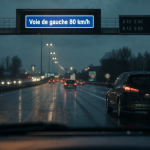 Vitesse minimum sur autoroute à droite : voiture plus lente sur la voie de droite