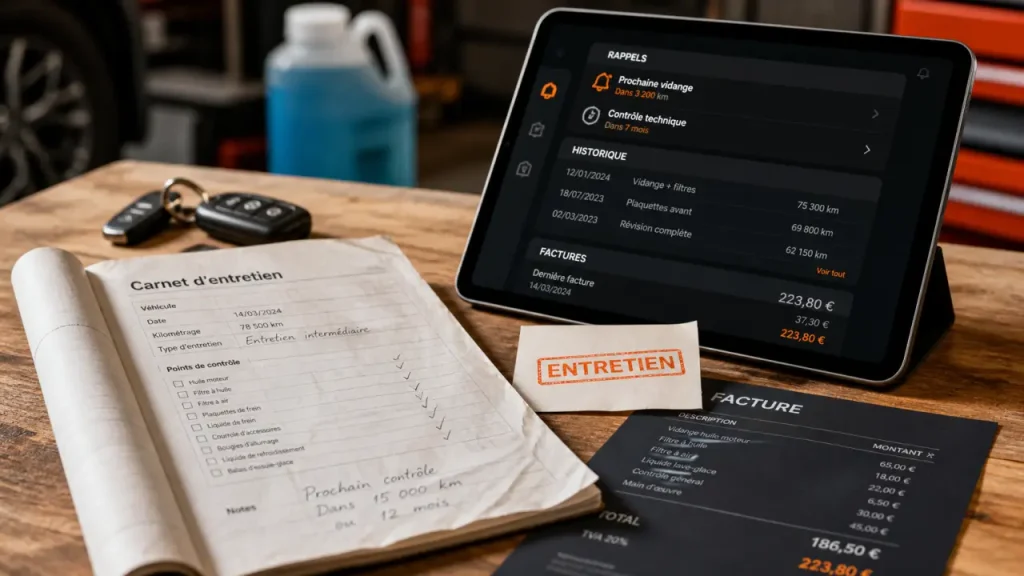 Rappels, coûts et documents : comment choisir une application de suivi d’entretien voiture ?